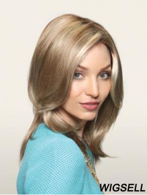 Layered Long Straight Blonde 16 inch Sassy Monofilament Wigs