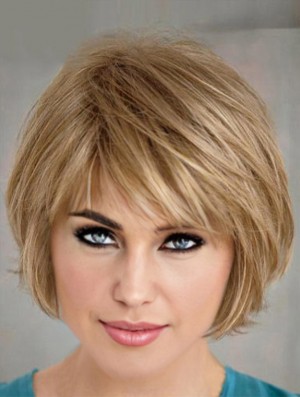 Lightweight Short Layered Bob Hairstyles Blonde Color Bobs Wig