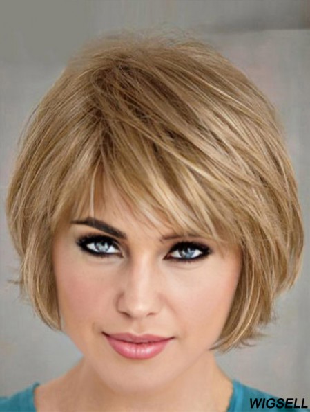 Lightweight Short Layered Bob Hairstyles Blonde Color Bobs Wig