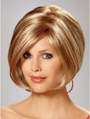 Capless Chin Length Straight Blonde Gorgeous Bob Wigs