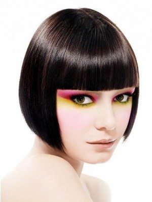 Capless Short Straight Black Incredible Bob Wigs