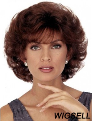 Chin Length Curly Capless Wigs For Sale