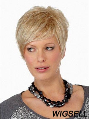 Boycuts Straight Blonde Capless Online Short Wigs