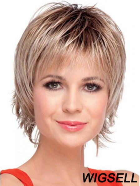 Boycuts Straight Blonde Capless Amazing Short Wigs