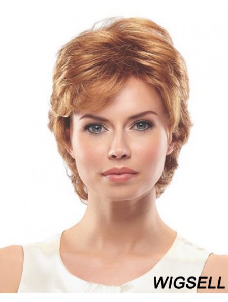 Wavy Layered Short Exquisite Auburn Synthetic Wigs
