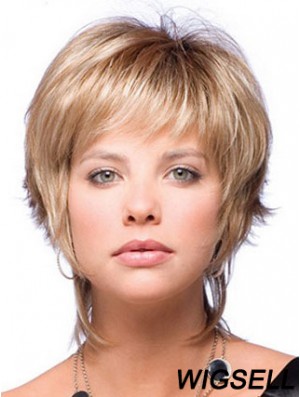 Boycuts Straight Blonde Capless Beautiful Short Wigs