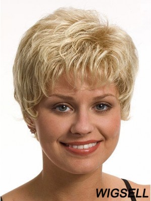 Boycuts Wavy Blonde Capless Best Short Wigs