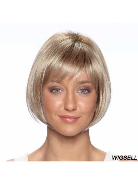 9 inch Best Straight Bobs Blonde Short Wigs