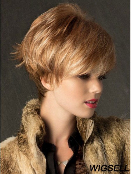 Boycuts Straight Blonde Capless No-Fuss Short Wigs