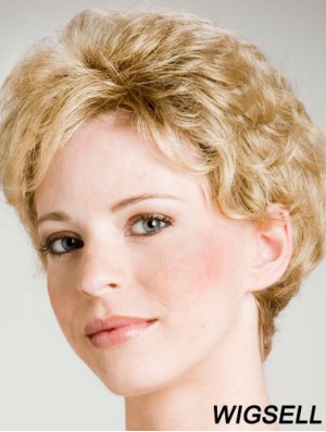 Curly Blonde Affordable Short Classic Wigs