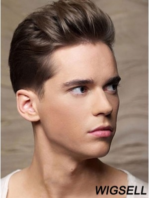 Remy Human Brown Straight Cropped Old Man Wigs For Sale