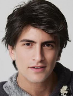 Remy Human Straight Lace Front Mens Short Black Wig Remy Human Straight Lace Front Mens Short Black Wig