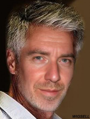Remy Huamn Straight 100% Hand Tied Short Cool Wigs For Men