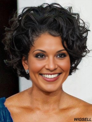 Lace Front Boycuts Short Curly 8 inch Black Sassy  Wigs Lace Front Boycuts Short Curly 8 inch Black Sassy  Wigs