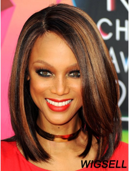 Ombre/2 Tone Straight Bobs 100% Hand-tied 12 inch Style Tyra Banks Wigs