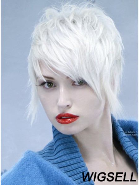 Full Lace Boycuts Wig Fashion White Platinum Wig For Sale Online