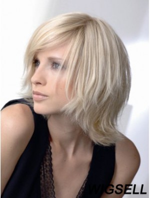 Full Lace Layered Chin Length Wavy 12 inch Platinum Blonde Amazing Fashion Wigs