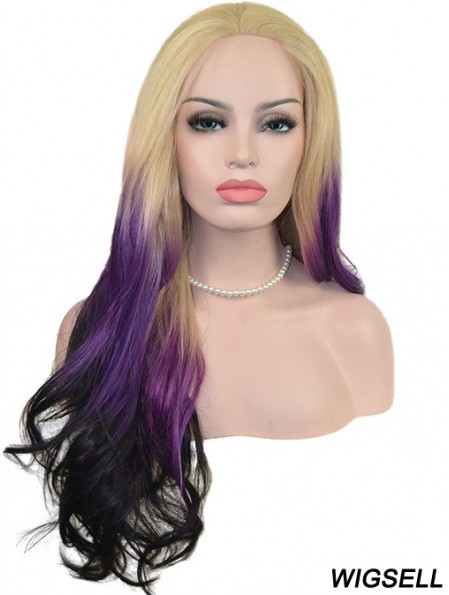 22 inch Ombre/2 Tone Long Without Bangs Wavy Great Lace Wigs