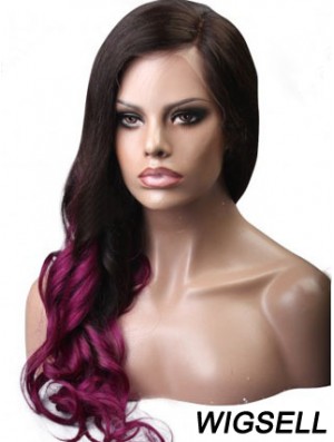 Long Wavy Without Bangs Full Lace 24 inch Hairstyles Black Women Wigs