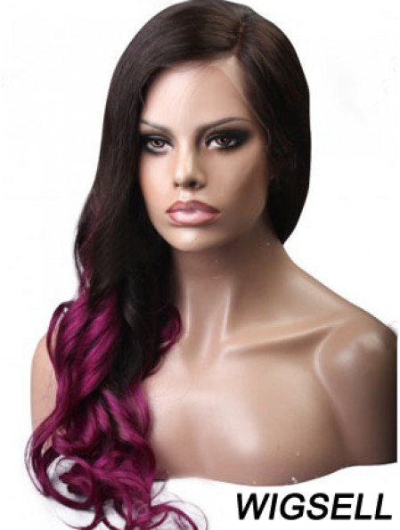 Long Wavy Without Bangs Full Lace 24 inch Hairstyles Black Women Wigs