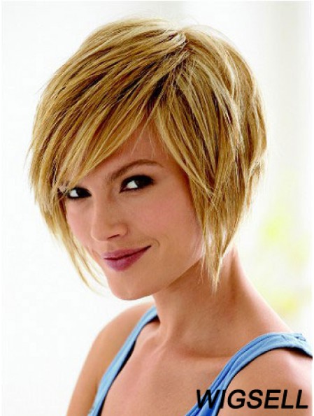 Bob Wig With Bangs With Capless Straight Style Chin Length