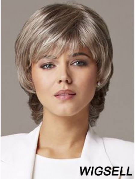 Older Women Wig Grey Hair Human Hair Wig UK