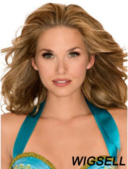 Designed Blonde Curly Remy Human Hair Clip In Hair Extensions