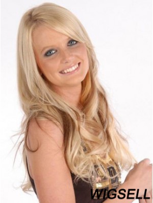 Affordable Blonde Curly Remy Human Hair Clip In Hair Extensions