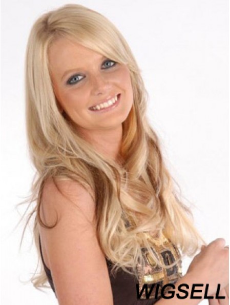 Affordable Blonde Curly Remy Human Hair Clip In Hair Extensions