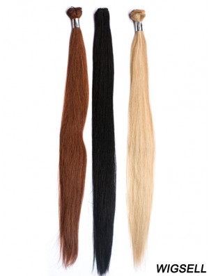Straight Remy Human Hair Auburn Hairstyles Weft Extensions