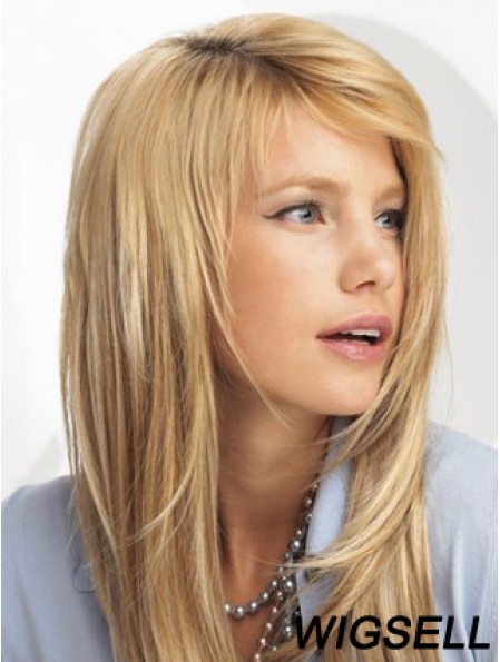 Trendy Blonde Straight Synthetic Clip In Hair Extensions