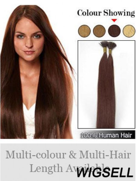 Auburn Straight Stick/I Tip Hair Extensions