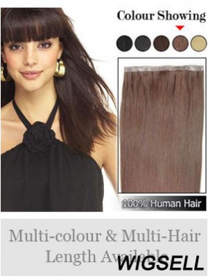 Straight Remy Human Hair Auburn Discount Weft Extensions