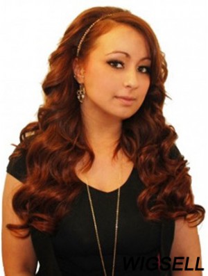 Wavy Remy Human Hair Auburn Gorgeous Weft Extensions