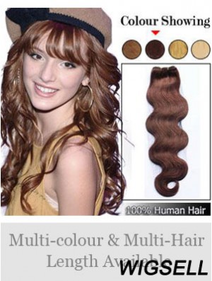 Wavy Remy Human Hair Auburn Cheap Weft Extensions