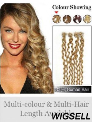 Hairstyles Brown Curly Micro Loop Ring Hair Extensions
