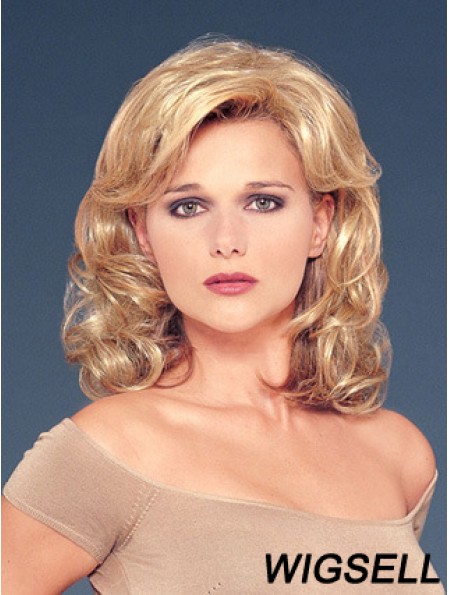 Hair Falls With Sunthetic Blonde Color Wavy Style