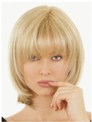 10inch Half Wigs With Remy Human Hair Straight Style Blonde Hair Toppers