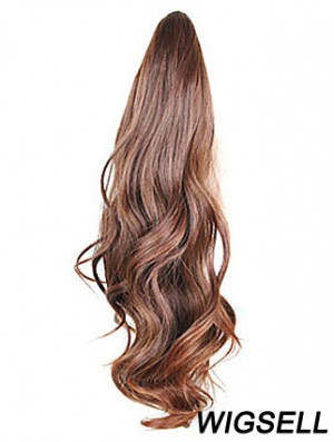 Style Wavy Brown Ponytails