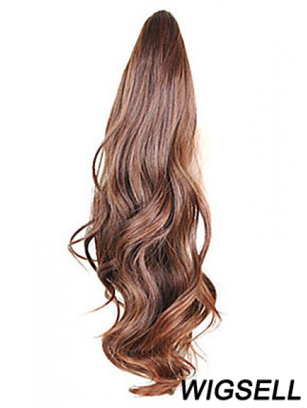 Style Wavy Brown Ponytails