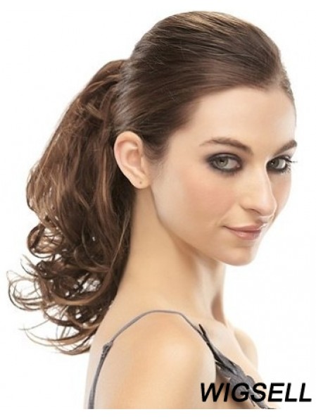 Fashion Curly Brown Ponytails