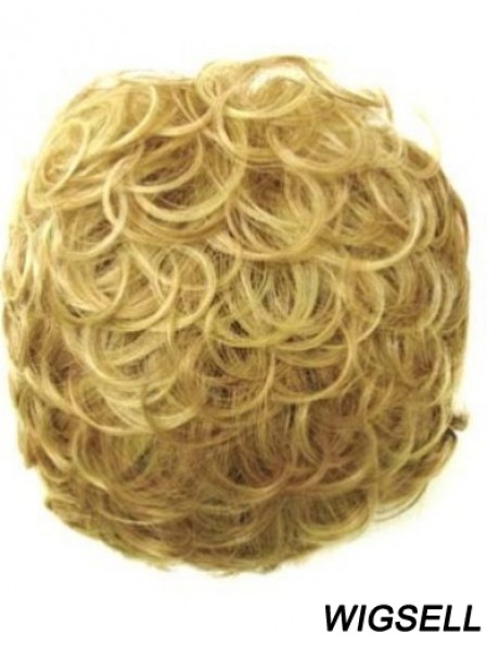 Incredible Blonde Curly Synthetic Clip In Hairpieces