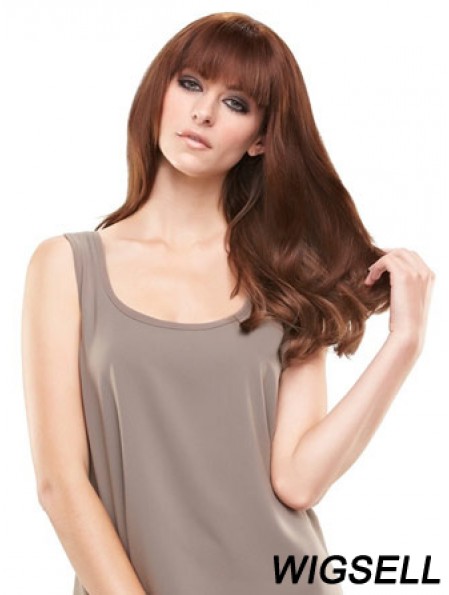 Modern Auburn Straight Remy Human Hair Clip In Hairpieces