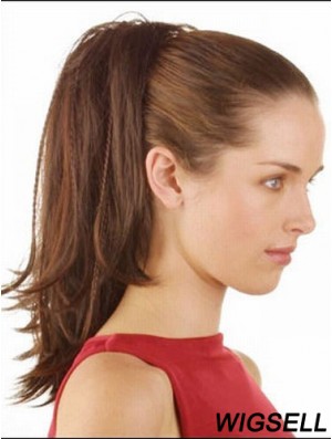 Comfortable Straight Brown Ponytails