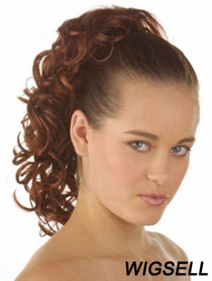 Hair Ponytail With Synthetic Curly Style Auburn Color